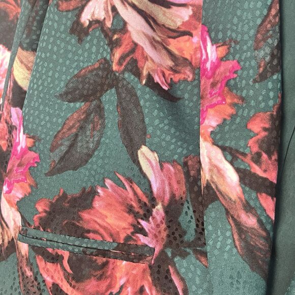 Anthropologie Cartonnier Rihan Floral Print Blazer Jacket Sz 6 Coat Silky Career - Picture 4 of 7